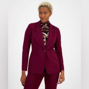 Bar III Burgundy Women's Blazer